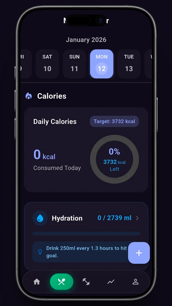 Trainex nutrition tracking